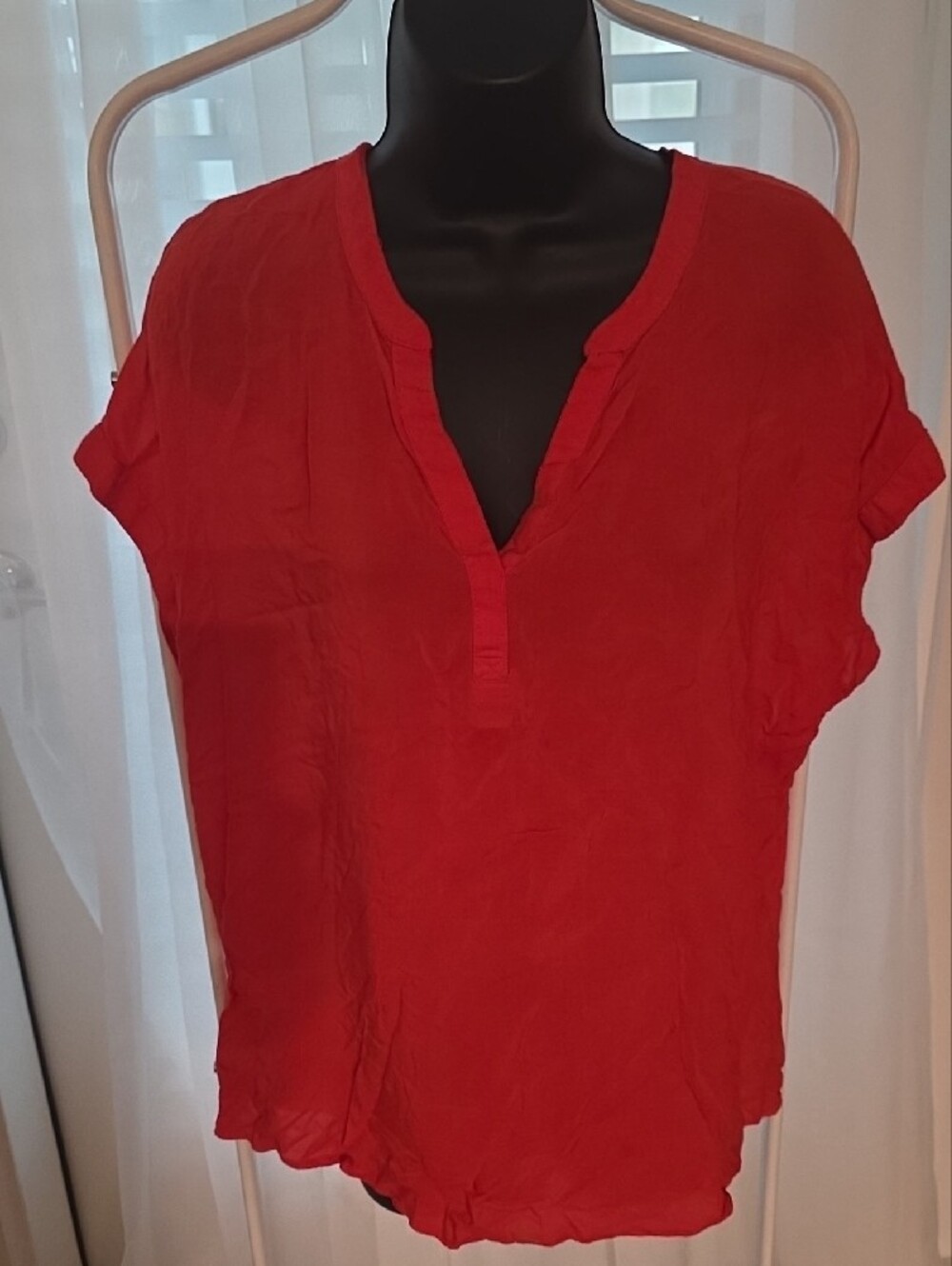 Gap Factory Bright Orange V-Neck Women's Top